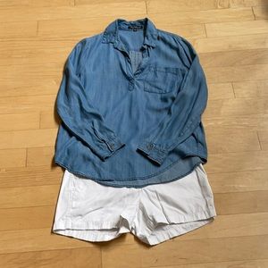 Chambray Long Sleeve Shirt - Size MEDIUM